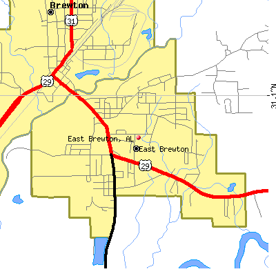 East Brewton map