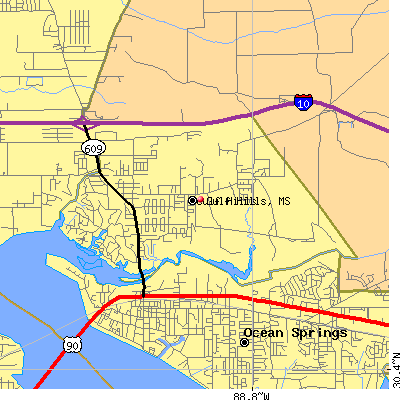Gulf Hills map