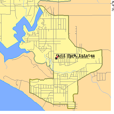 Gulf Park Estates map