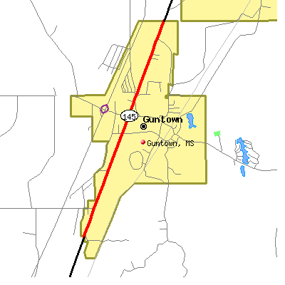 Guntown map