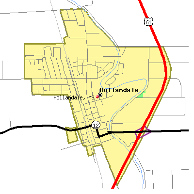 Hollandale map