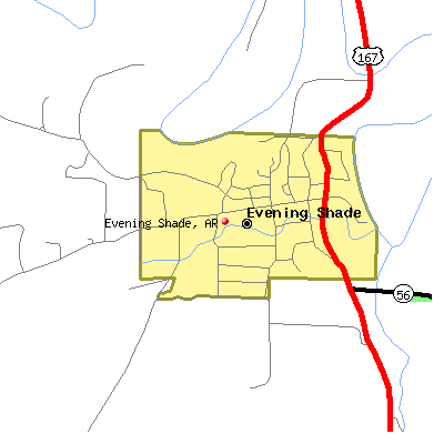 Evening Shade map
