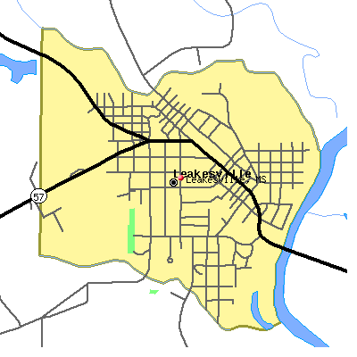Leakesville map