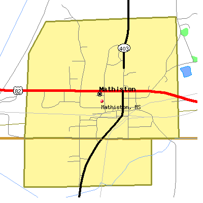 Mathiston map