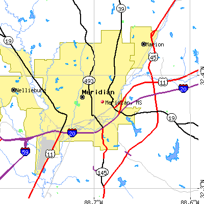 Meridian map