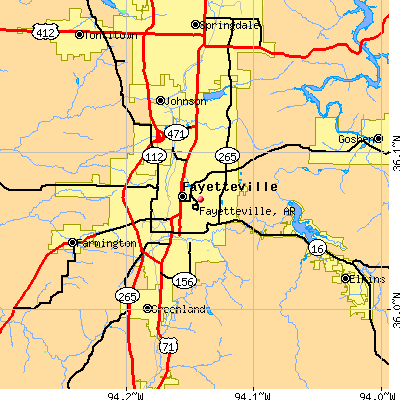 Fayetteville map