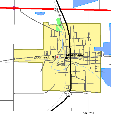 Moorhead map