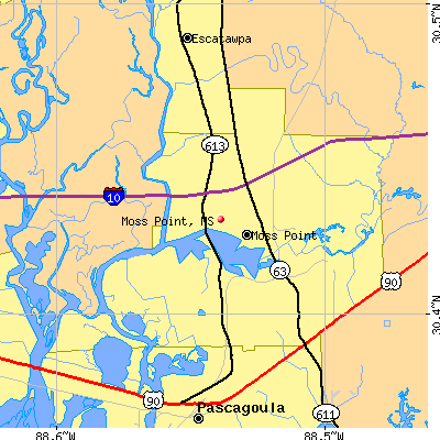 Moss Point map