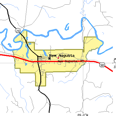 New Augusta map