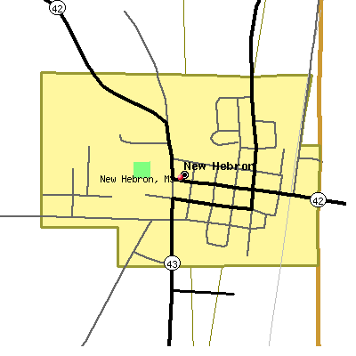New Hebron map