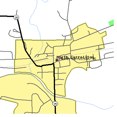 North Carrollton map