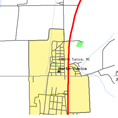 North Tunica map