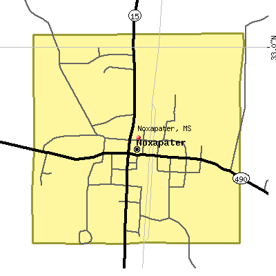 Noxapater map