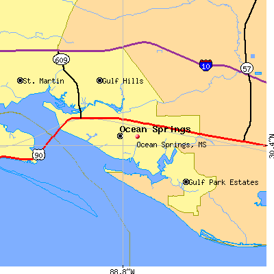 Ocean Springs map
