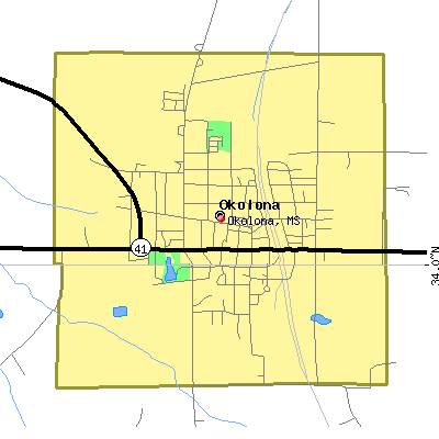 Okolona map