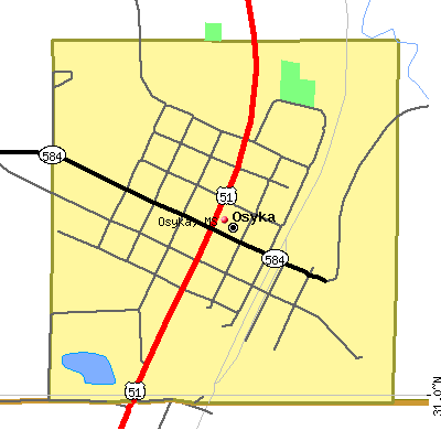 Osyka map