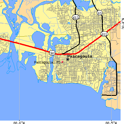 Pascagoula map