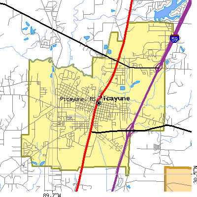 Picayune map