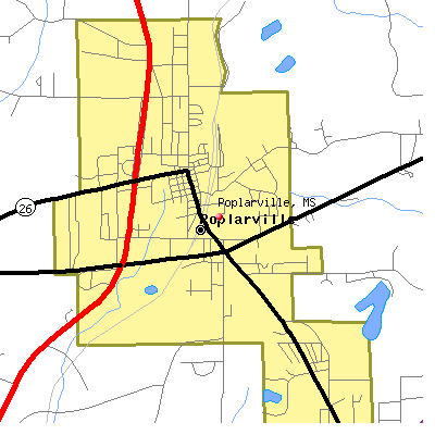 Poplarville map