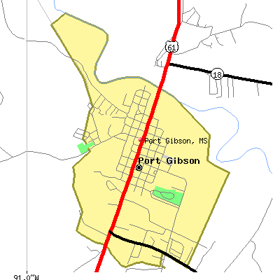 Port Gibson map