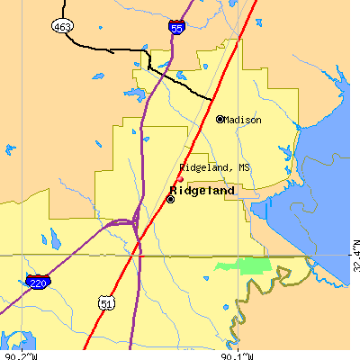 Ridgeland map