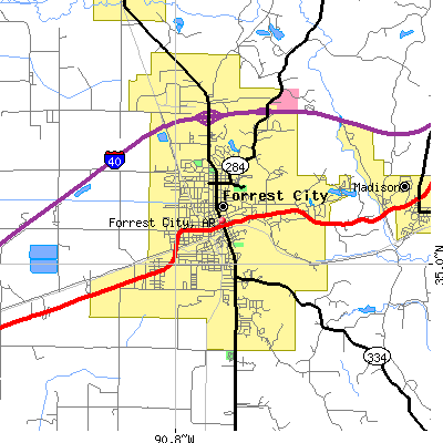 Forrest City map
