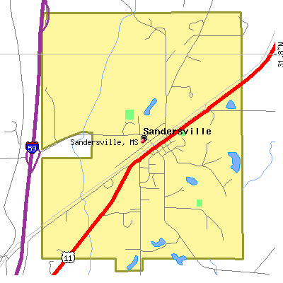 Sandersville map