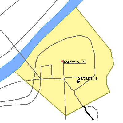 Satartia map