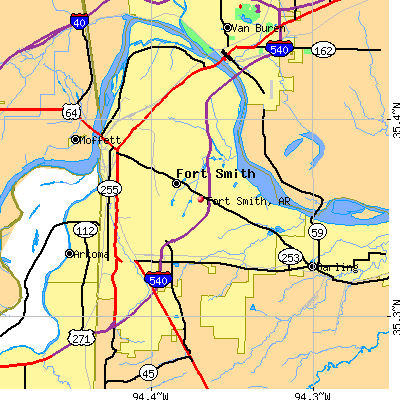 Fort Smith map