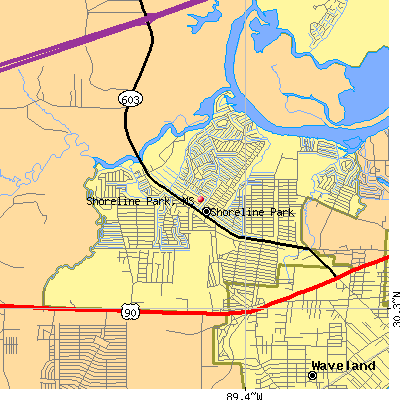 Shoreline Park map