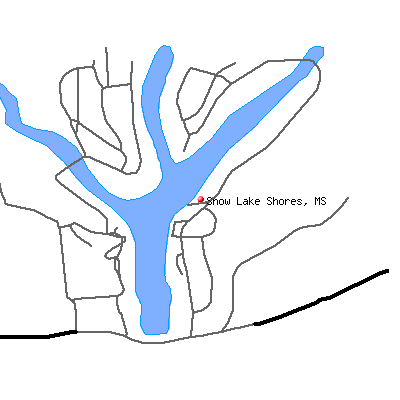 Snow Lake Shores map