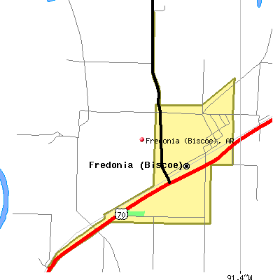 Fredonia (Biscoe) map