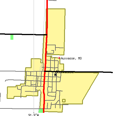 Auxvasse map