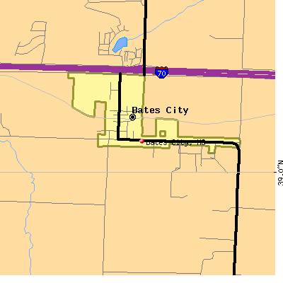 Bates City map