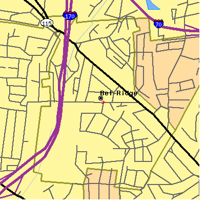 Bel-Ridge map