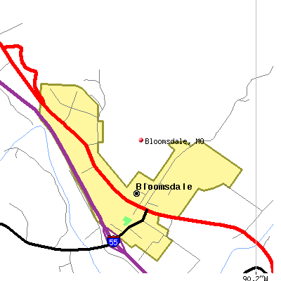 Bloomsdale map