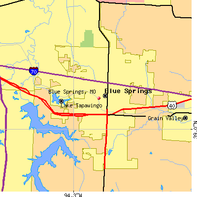 Blue Springs map