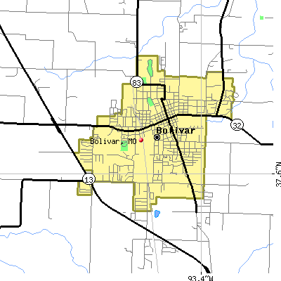 Bolivar map