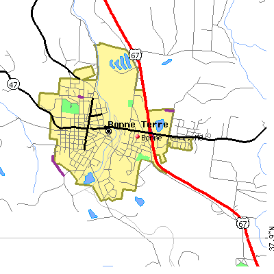 Bonne Terre map