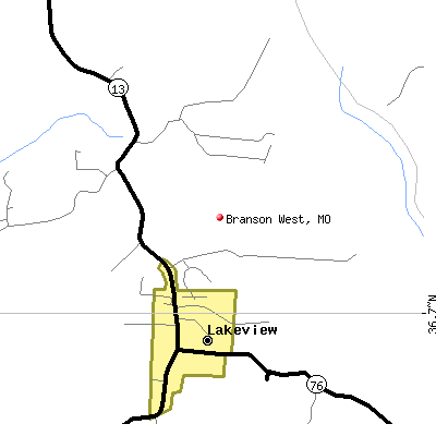Branson West map
