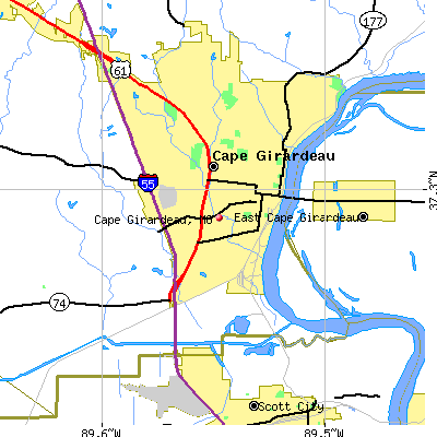Cape Girardeau map