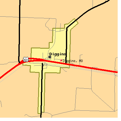 Diggins map