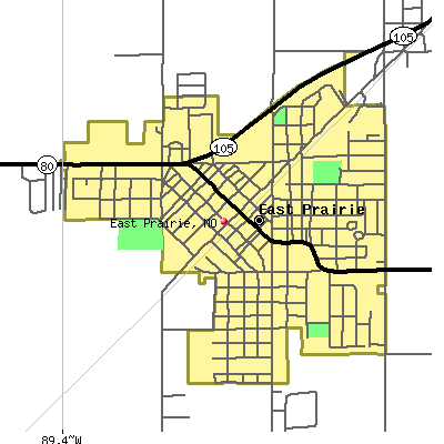 East Prairie map