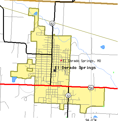 El Dorado Springs map