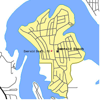 Emerald Beach map