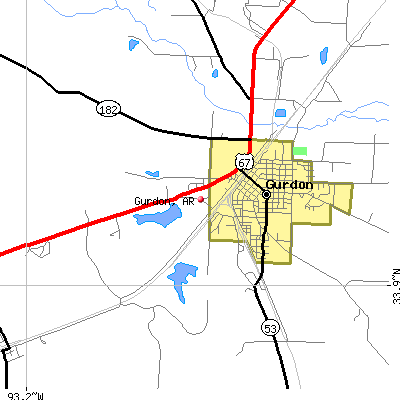 Gurdon map