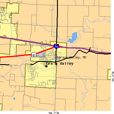 Grain Valley map