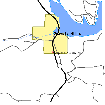 Gravois Mills map