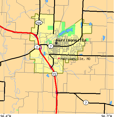 Harrisonville map