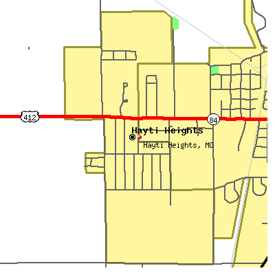 Hayti Heights map